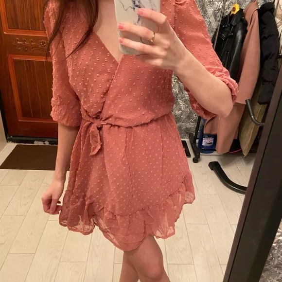 Madewell Dresses Madewell Dress Poly Swiss Dot Alexa Chung Wrap Min